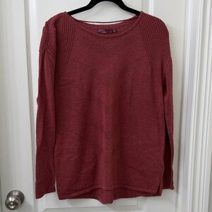 Prana Maroon Knit Top